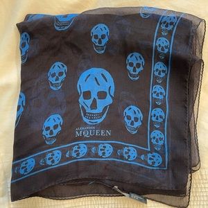 Alexander McQueen Skull Silk Chiffon Scarf